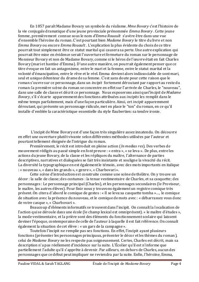 Madame bovary essay topics